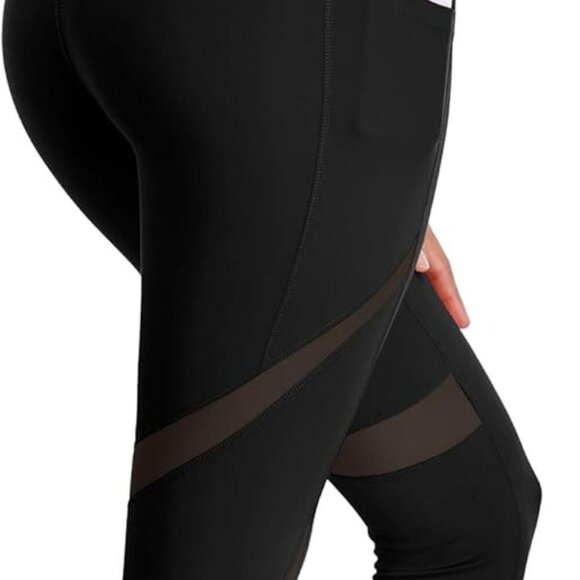 ALONG FIT Soft Mesh Yoga Pants High Waisted Size Large - Picture 2 of 13